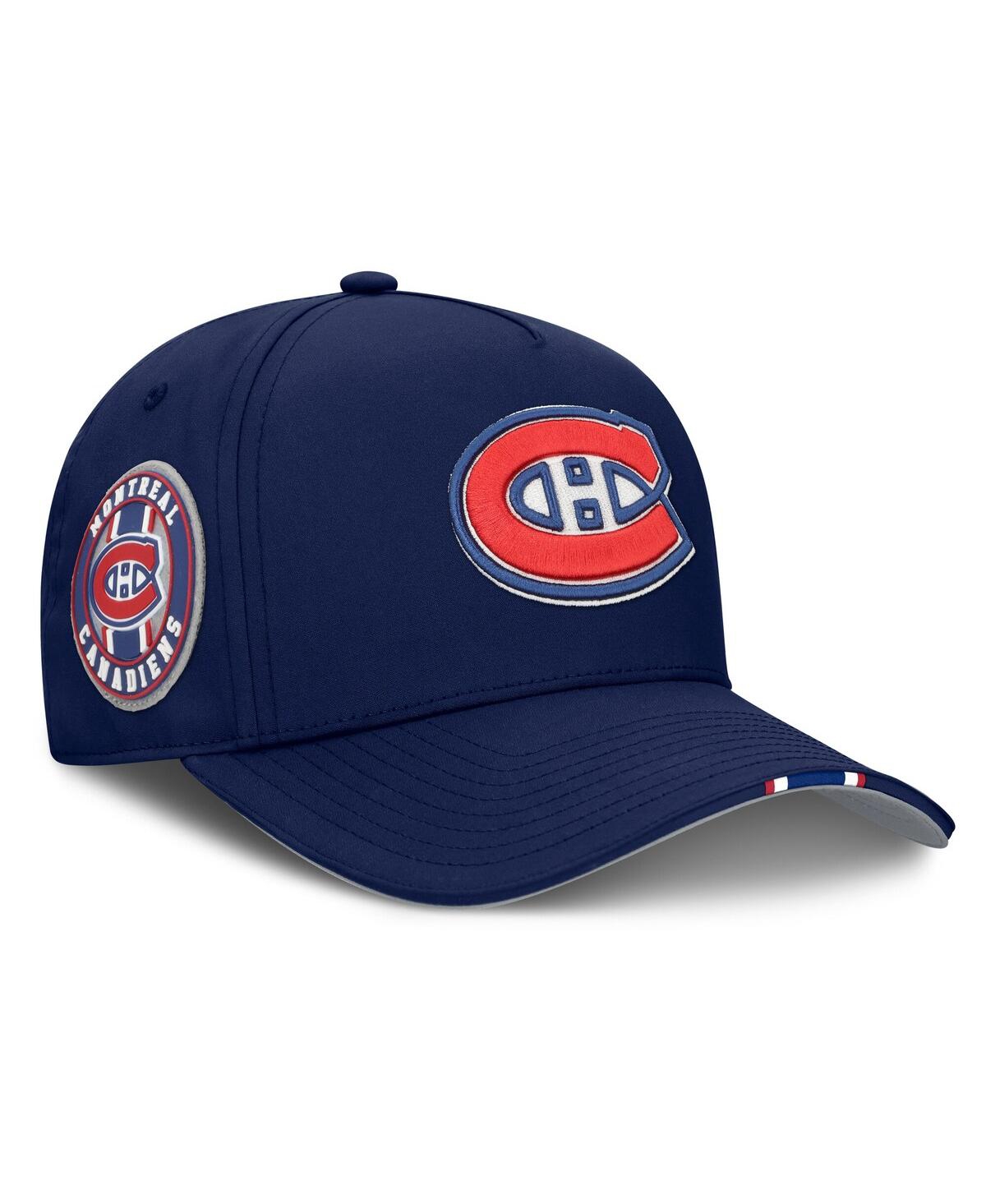 Men's Navy Montreal Canadiens 2025 Nhl Draft Authentic Pro On-Stage Podium A-Frame Adjustable Hat - Navy