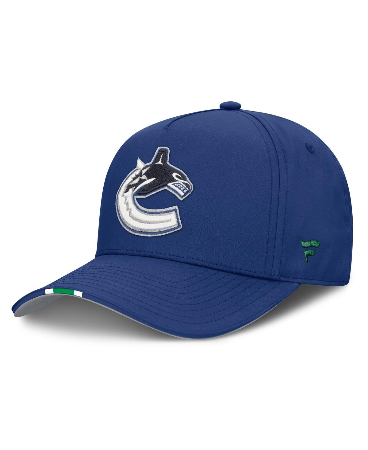 Fanatics Men's Blue Vancouver Canucks 2025 Nhl Draft Authentic Pro On-stage Podium A-frame Adjustable Hat In Blue