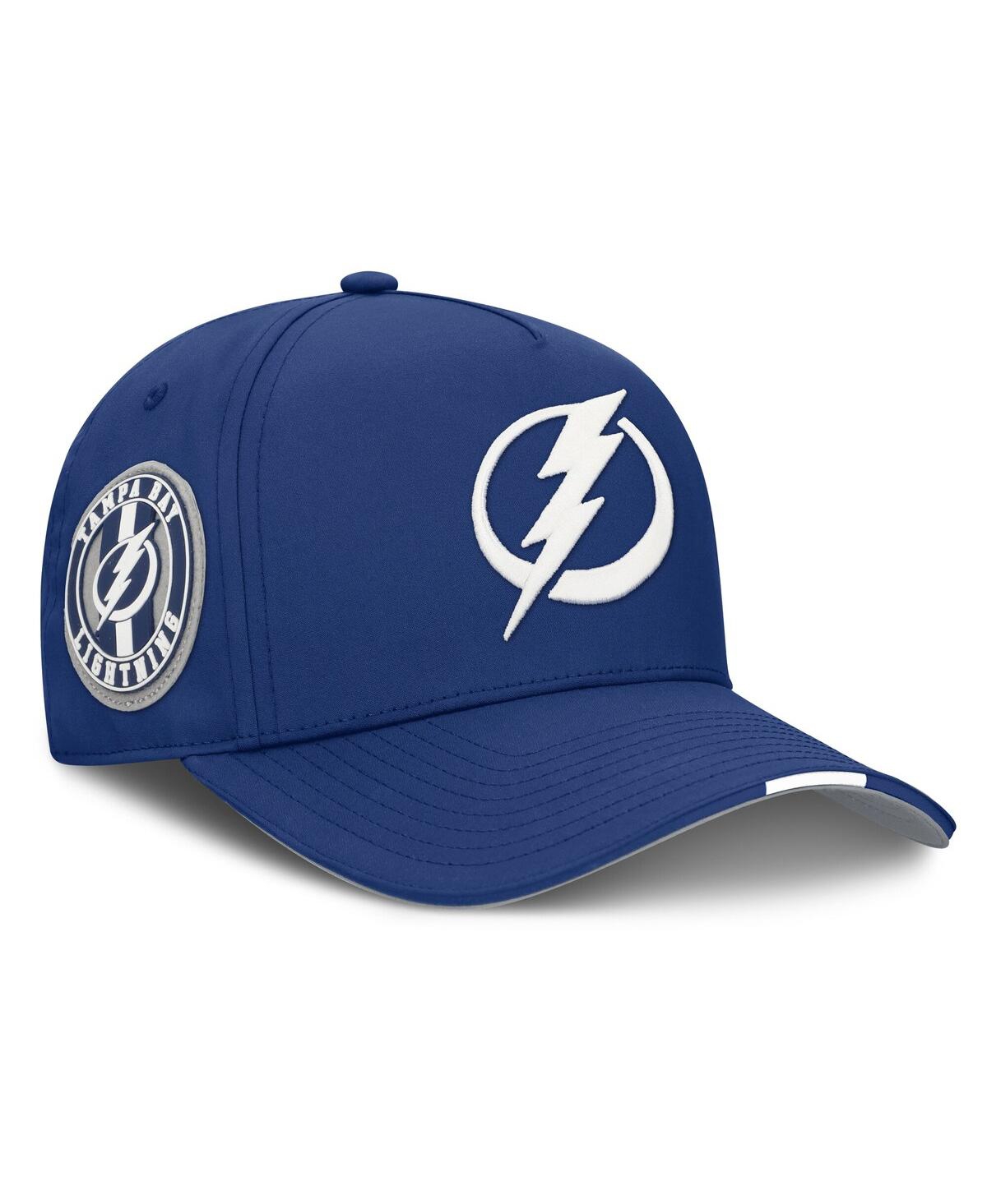 Men's Blue Tampa Bay Lightning 2025 Nhl Draft Authentic Pro On-Stage Podium A-Frame Adjustable Hat - Blue