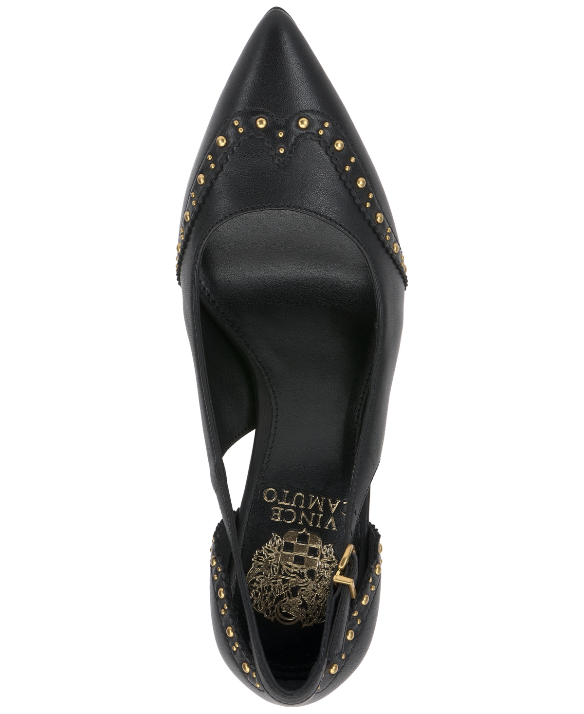 Vince Camuto Hally Studded Pointed Toe Pump In Black