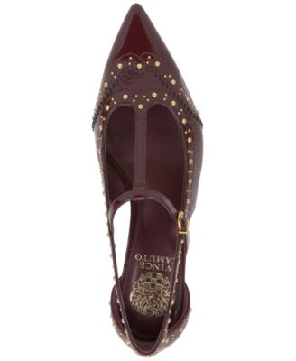 Women's Valkie Studded T-Strap Micro-Heel Mary-Jane Flats