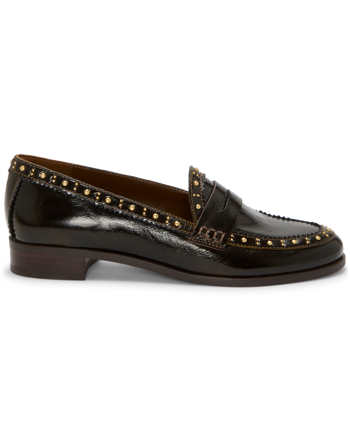 Vince Camuto Camdyn Studded Penny Loafer In Brown
