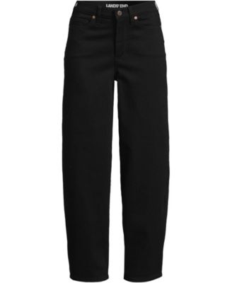 Women's Denim High Rise Barrel Leg Ankle Jeans