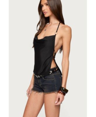 Women's Bella Cowl Neck Halter Top