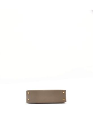 Pre-Owned Hermes Kelly 20 Handbag Grey Madame with Gold Hardware