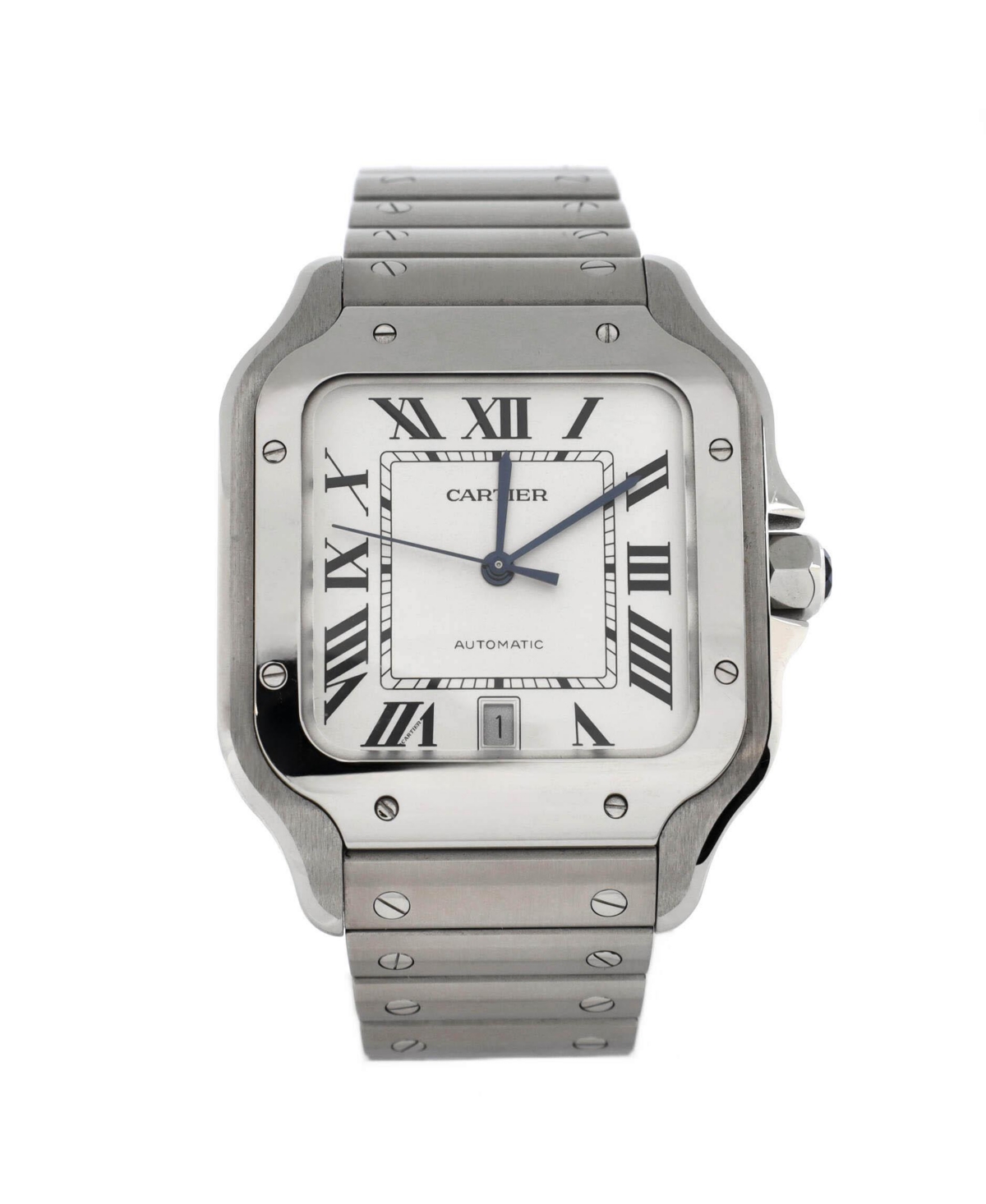 Santos de Cartier Automatic Watch in Stainless Steel 40mm - Dial color: natural