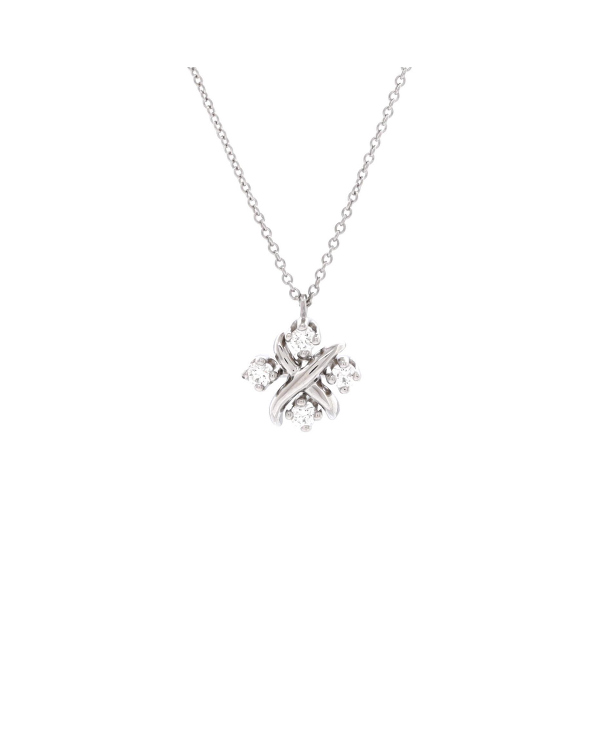 Pre-Owned Tiffany & Co. Schlumberger Lynn Pendant Necklace - Platinum (pt950)