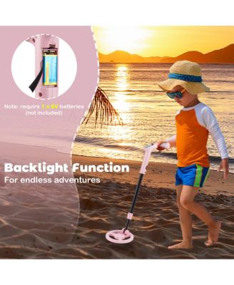 24.5''-33.5'' Metal Detector for Kids with LCD Display IP68 Waterproof