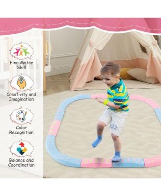Kids Colored Balance Beams w/ Non-slip Textured Surface Bottom Pad Multicolor
