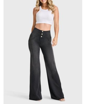 Women's High-Rise Sculpting Palazzo Flare Jeans