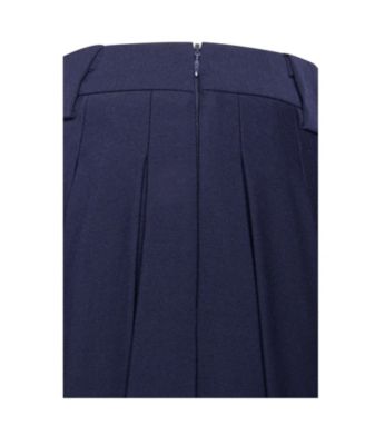 Women's Nasya Navy Blue Pleated Mini Skort