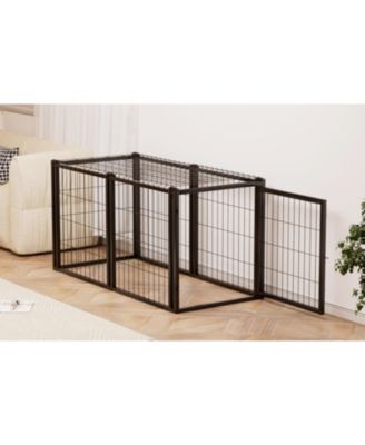 47" Dog Crate Kennel Playpen - Small/Medium Dogs Black