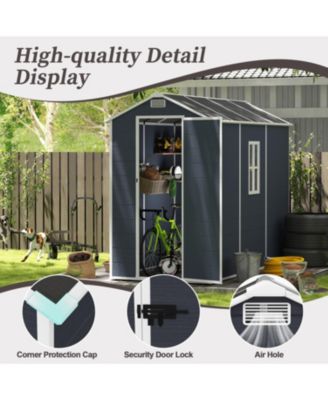 4x8 Waterproof, UV Proof Resin Storage Shed