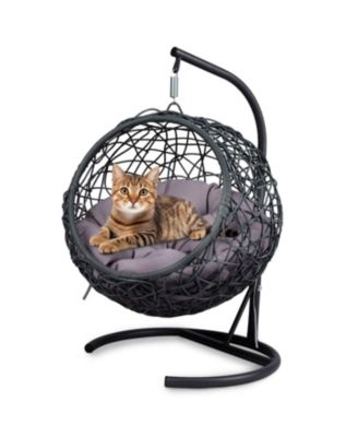 Cat Swing Bed with Stand - Gray