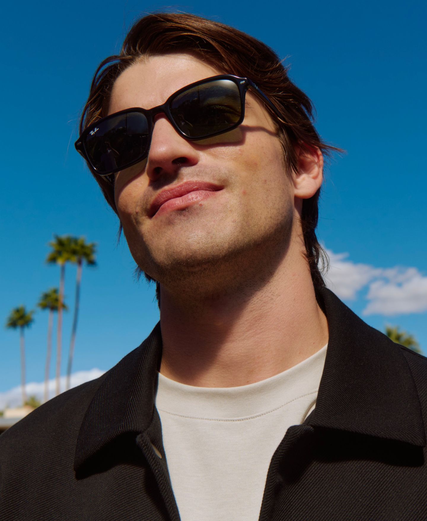 Солнцезащитные очки Ray-Ban Unisex Raimond Square Sunglasses, RB2231, цвет: Чёрный — фото 6