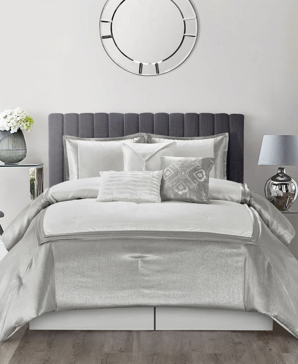 Stratford Park Lucille Solid Color 7-pc. Comforter Set, Queen In Multi
