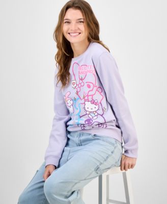 Juniors' Hello Kitty And Friends Cotton Crewneck Sweatshirt