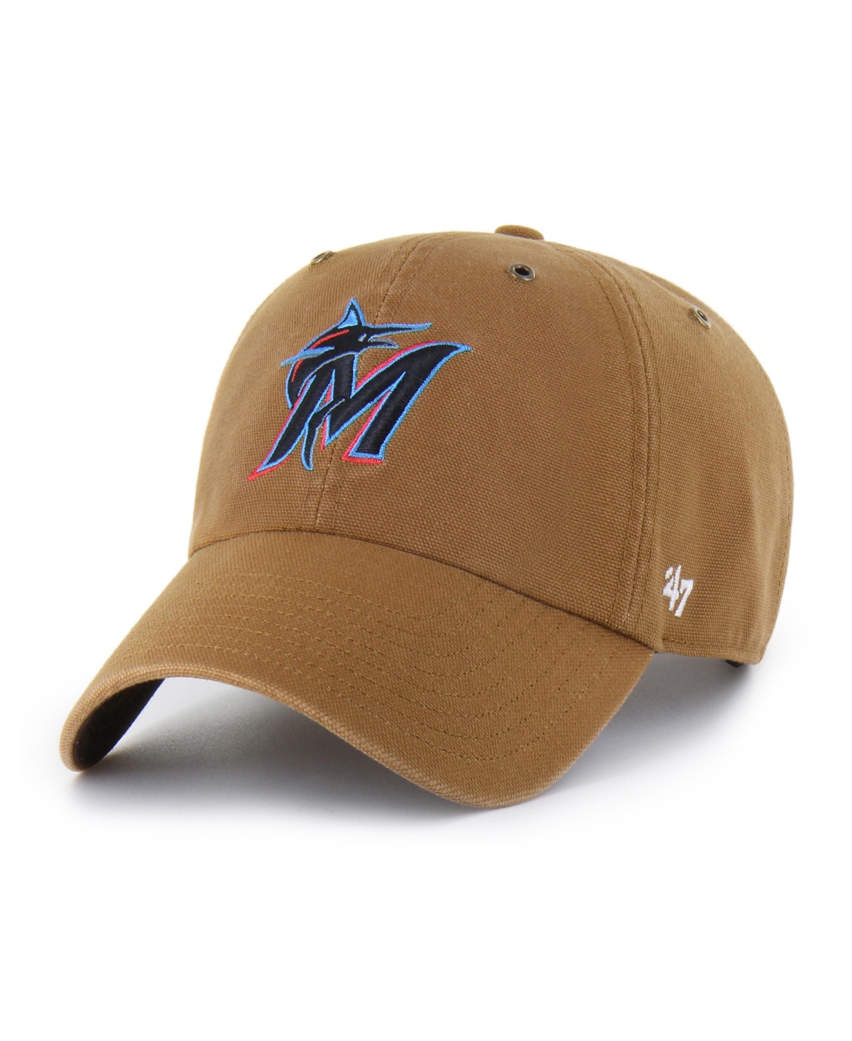 Carhartt X '47 Brand Men's Brown Miami Marlins Clean Up Adjustable Hat - Brown