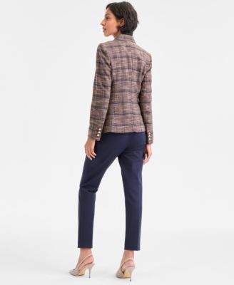 Women's Plaid Blazer & Bi-Stretch Crepe Vest