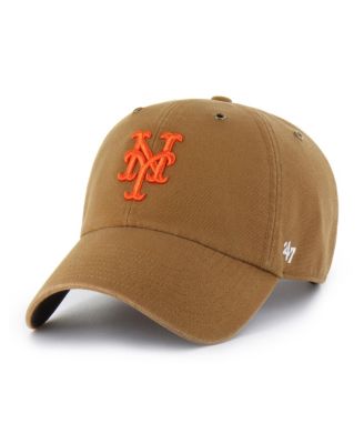 '47 Brand - Men's Brown New York Mets Clean Up Adjustable Hat