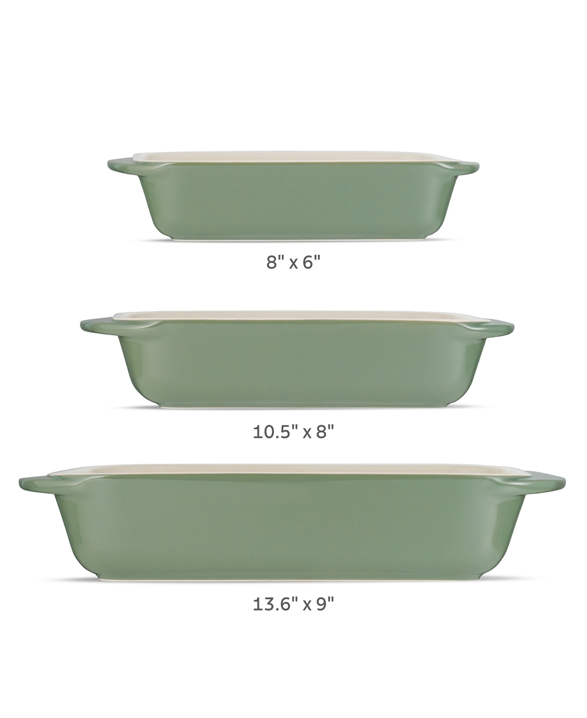 Tramontina Mae Porcelain Enameled 3-piece Bakeware Set In Green