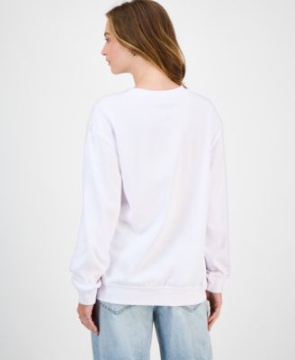 Juniors' Minnie Mouse Graphic Embroidered Sweatshirt