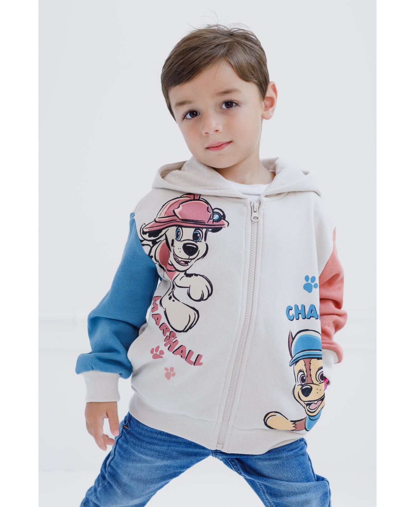 Худи Paw Patrol Fleece Zip Up для мальчиков-малышей, цвет: Синий / Красный — фото 3