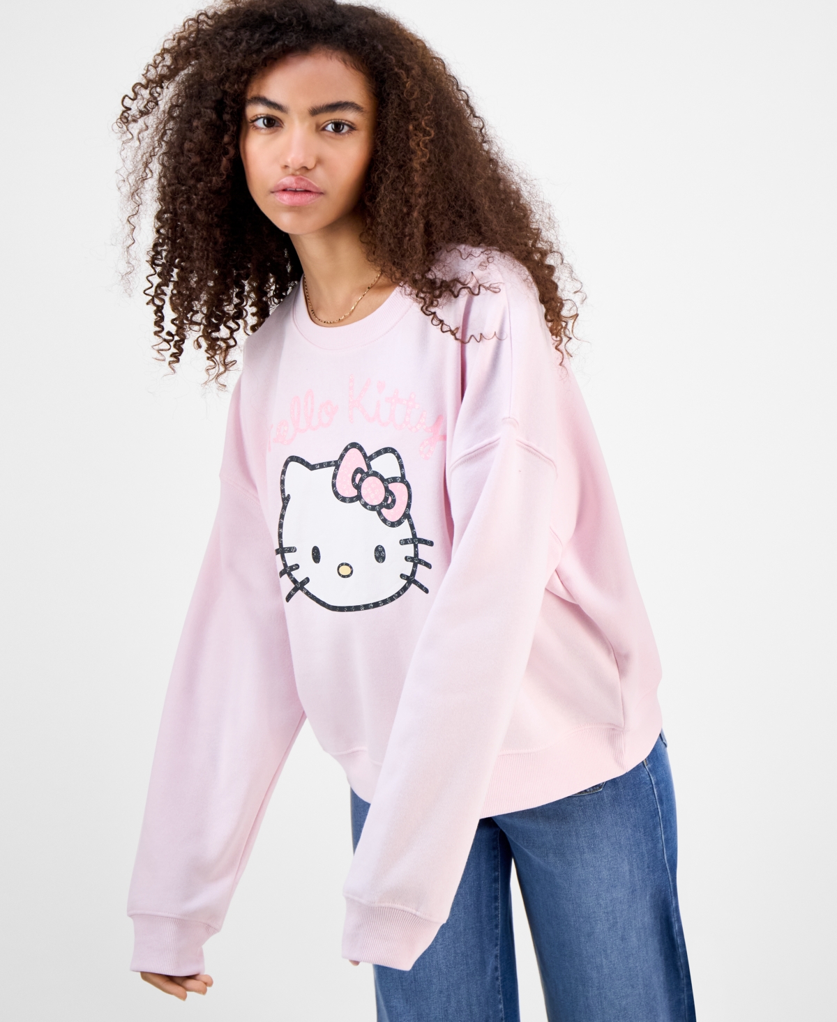 Grayson Threads, The Label Juniors' Hello Kitty Crewneck Sweatshirt