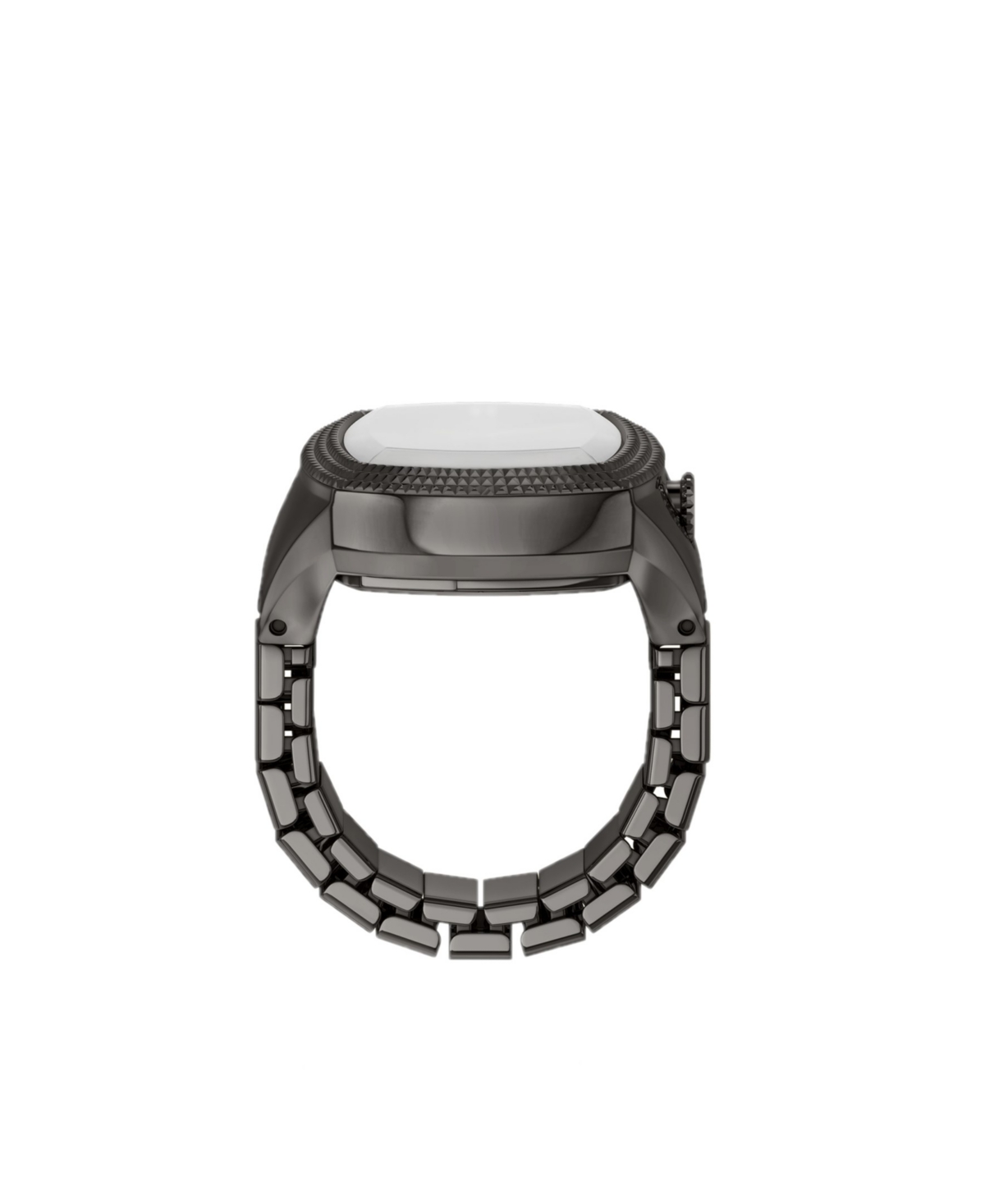 Fossil Unisex Nick Jonas X Machine Luxe Vignette Gunmetal Stainless Steel Ring Watch, 18.5mm In Black