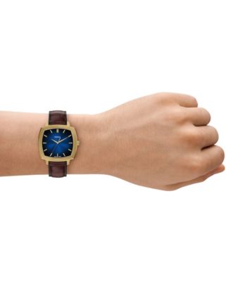 Unisex Nick Jonas x Machine Luxe Vignette Brown Croco Leather Watch, 37mm