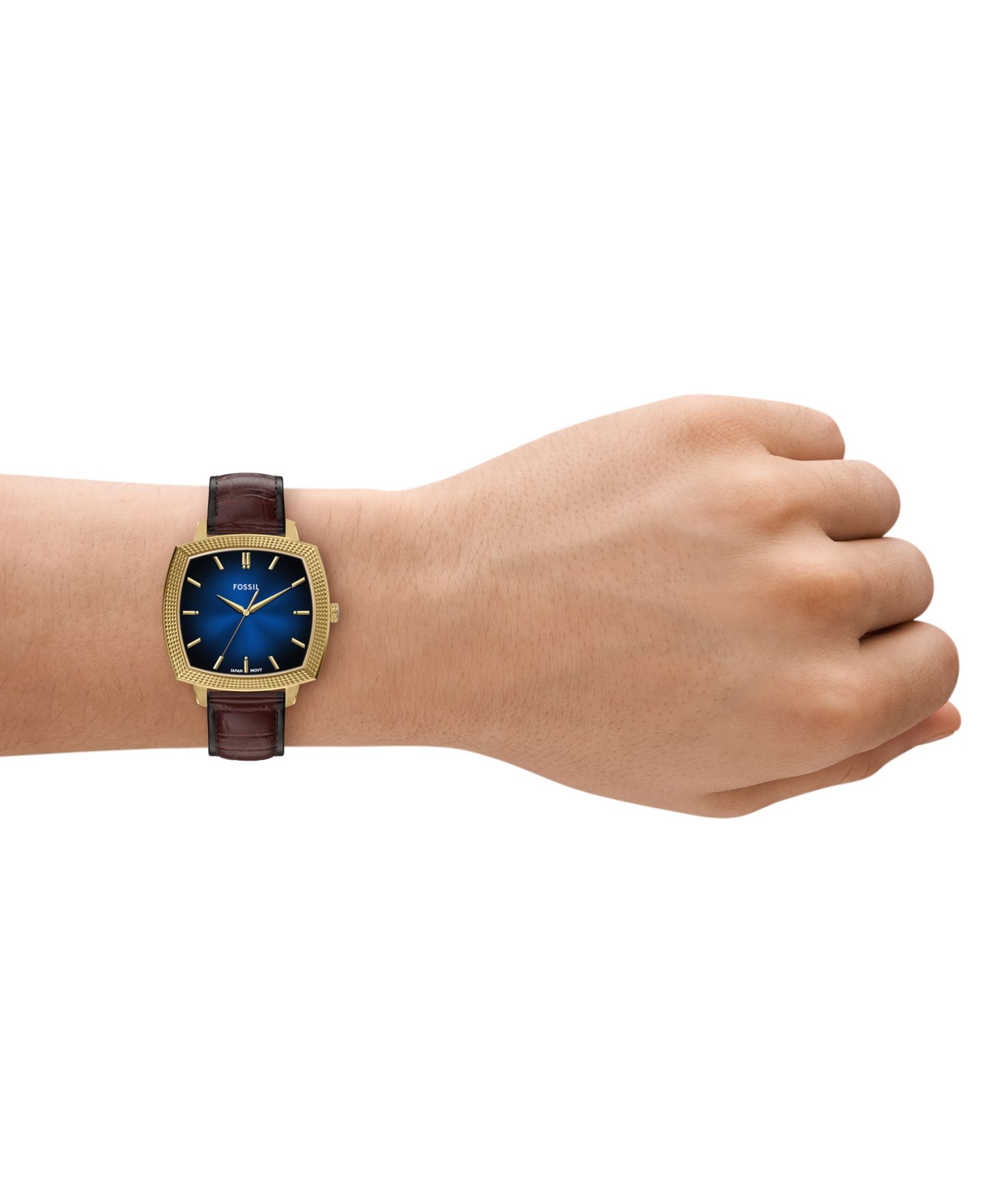Часы Fossil Unisex Nick Jonas x Machine Luxe Vignette Brown Croco Leather Watch, 37mm — фото 9