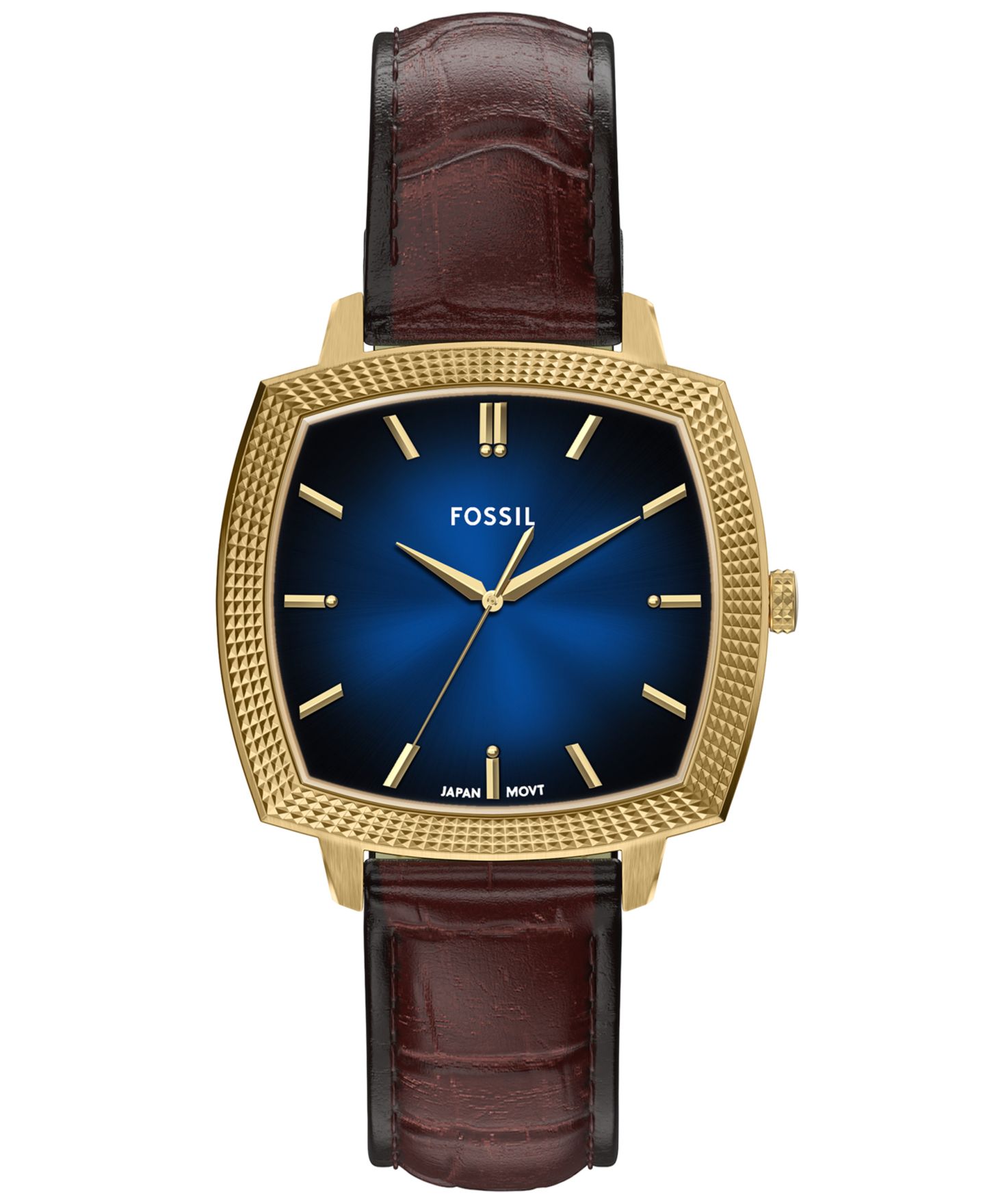 Часы Fossil Unisex Nick Jonas x Machine Luxe Vignette Brown Croco Leather Watch, 37mm — фото 1
