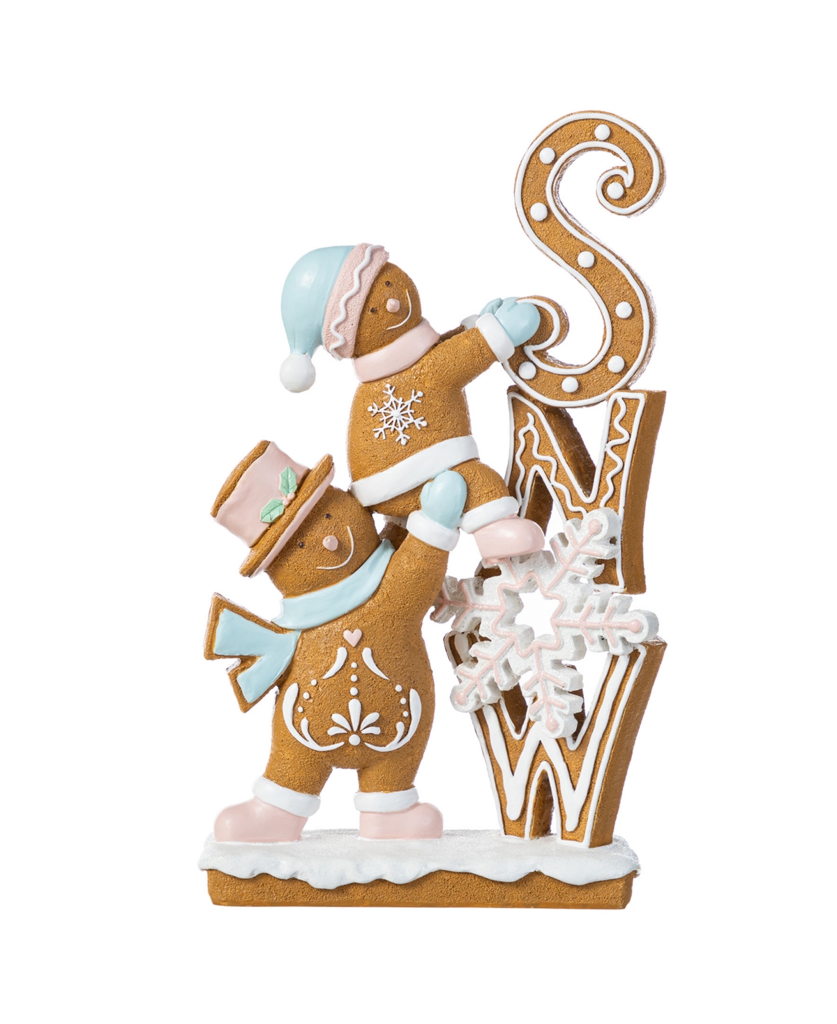 12.5" Resin Christmas Gingerbread Table Decor - Multi