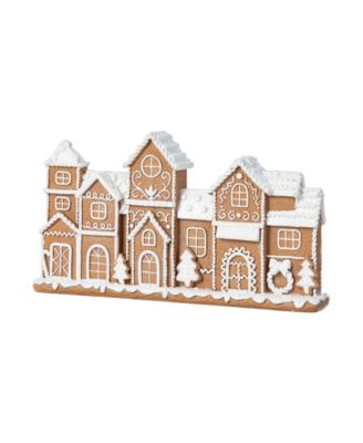 12" Resin Christmas Gingerbread Townhouse Figurine