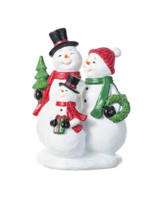 10.25" Resin Christmas Snowman Family Figurine