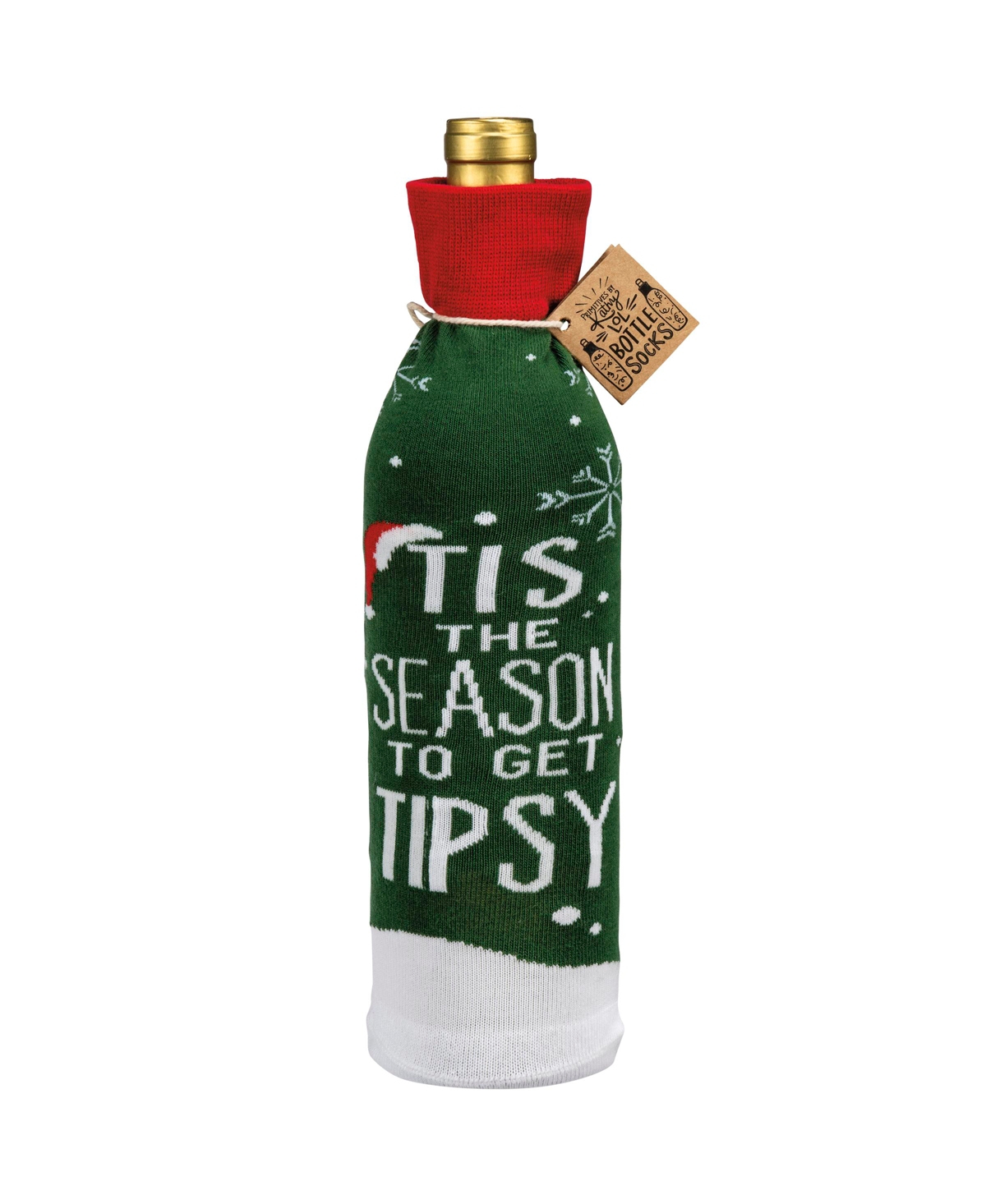 Primitives By Kathy Tis The Season To Get Tipsy Bottle Sock In Green