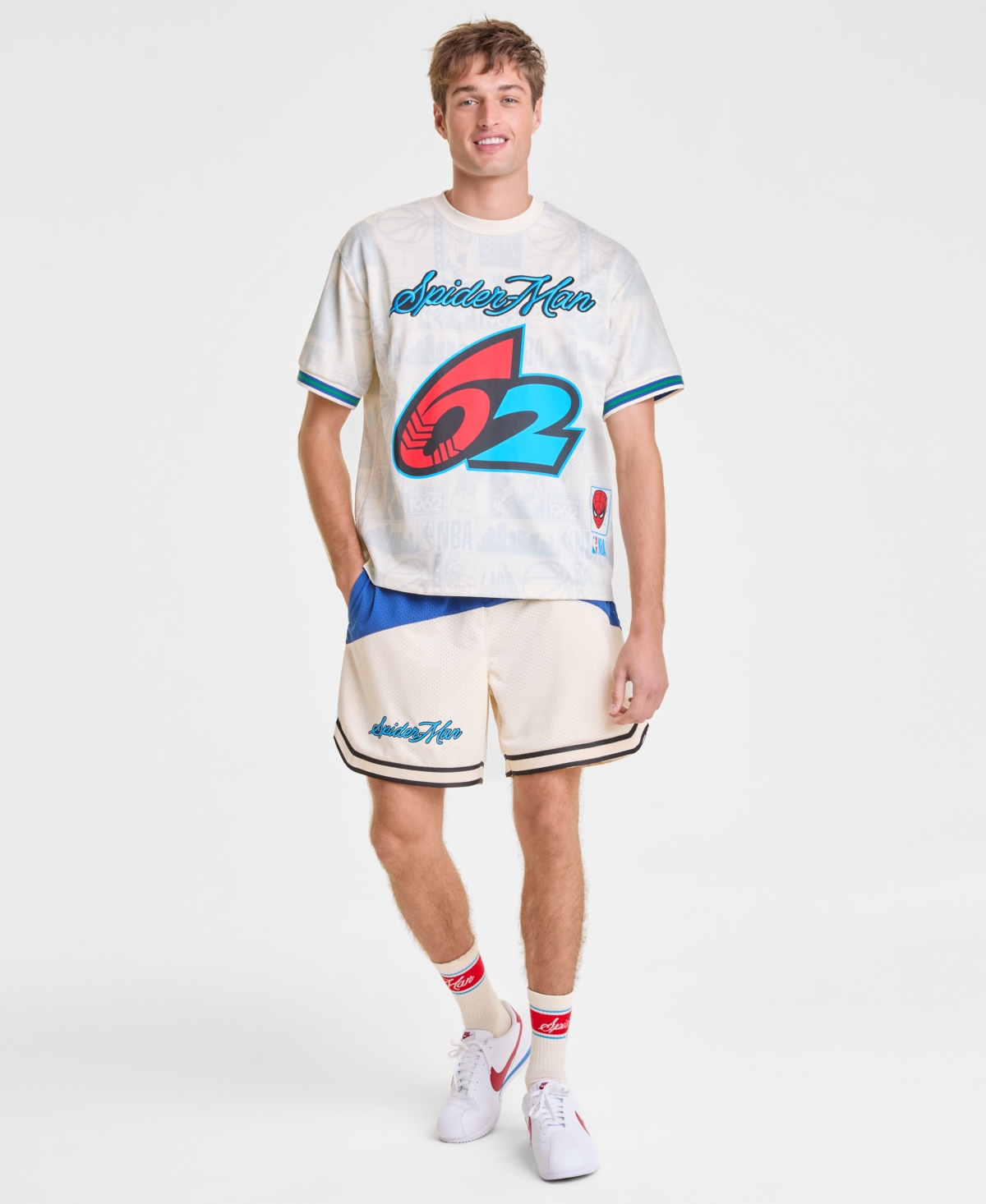Marvel | Nba Macy's Men's Spider-Man Short Sleeve Jersey, Exclusive