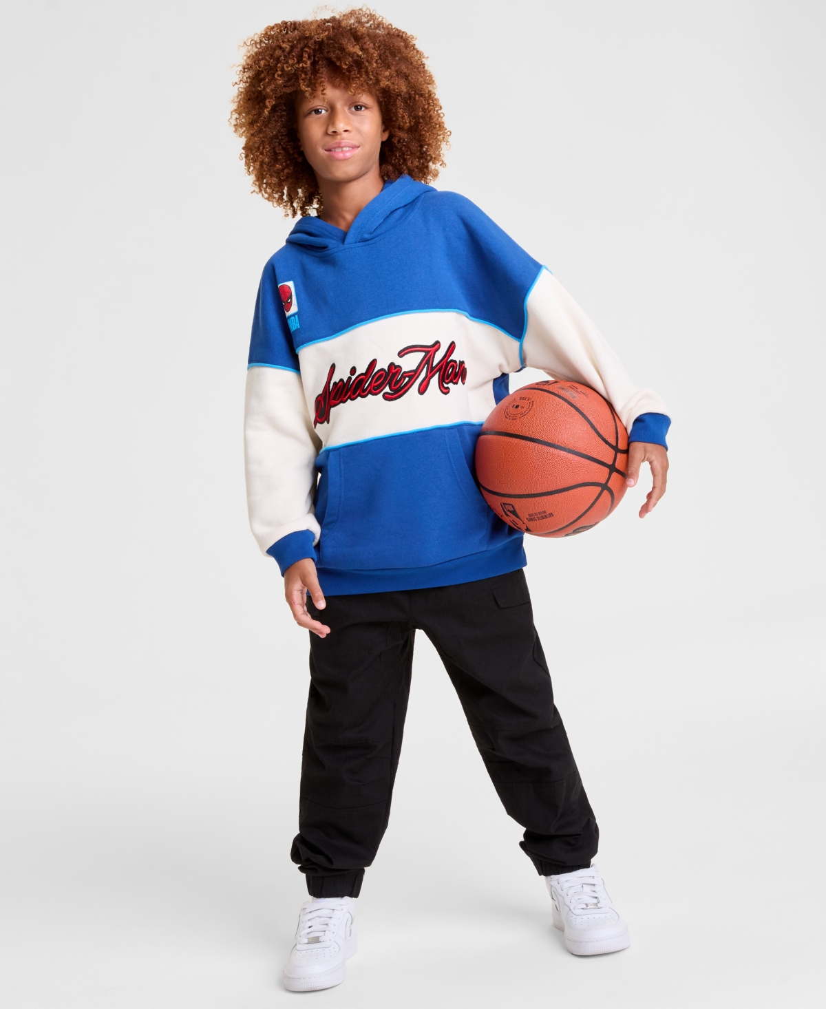 Macy's Marvel X Nba Kids Spider-man Hoodie, Macy's Exclusive In Blue