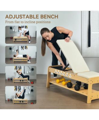 Adjustable Weight Bench with Rack for Weight Lifting,