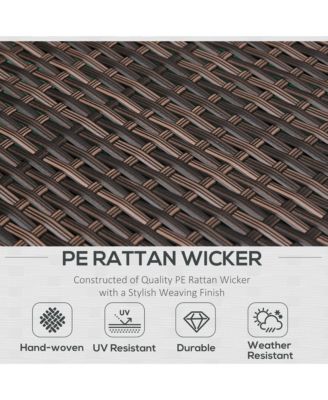 5-Piece Outdoor Rat Patio Set with Table,