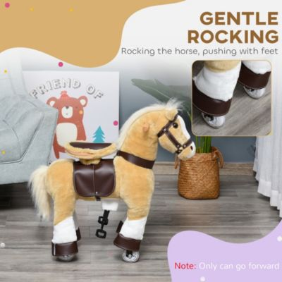 Kids Ride-on Walking Horse with Easy Rolling Wheels,