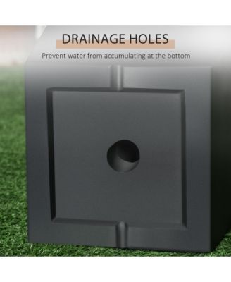 2-Pack MgO Flower Pots with Drainage Hole, Outdoor Planters