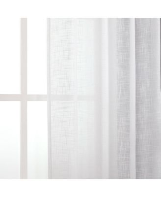 2 Pack Lux Thread Premium Woven Grommet Top Sheer Curtain Panels - Spice