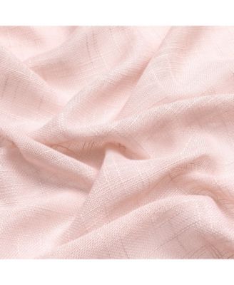 2 Pack Lux Thread Premium Woven Grommet Top Sheer Curtain Panels - Spice