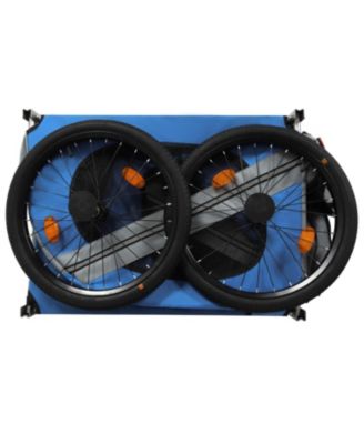 Dog Bike Trailer - 120LB Capacity All-Terrain Blue-Gray