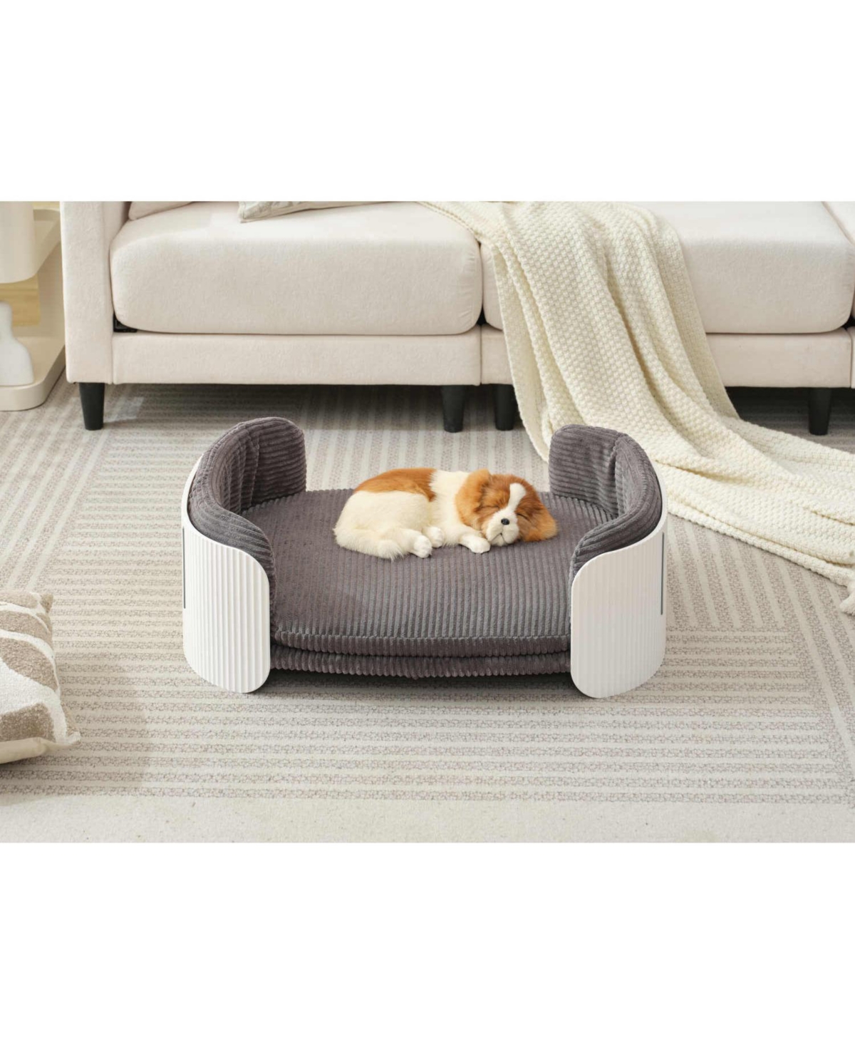 Cat Couch Bed - Scandinavian Style - White+gray