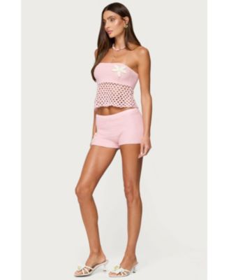 Women's Tahna Flower Crochet Shorts
