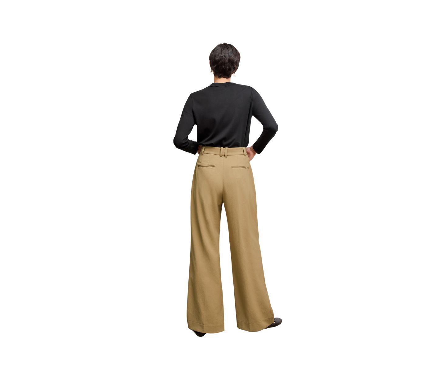 Женские брюки M.M.LaFleur Bia Pleated - Air Twill, цвет: Macaroon — фото 2