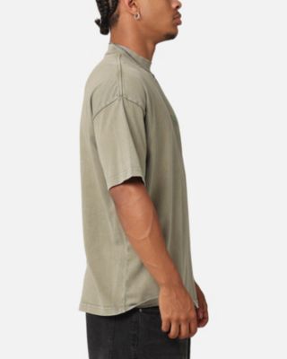 Men's Anti XY Mock Neck T-Shirt, Green - Small
