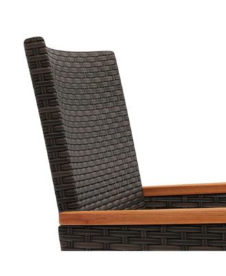 4-Piece Outdoor Wicker Sofa Set with Loveseat, 2 Chairs, and Coffee Table – Ideal for Patio or Garden